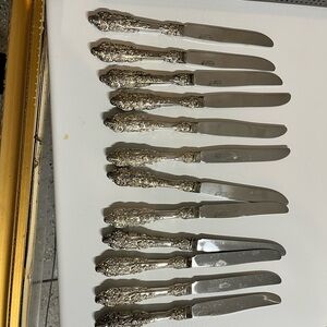 Elegant Silver Knives Set